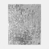 Couverture Polaire Paillettes en argent motif transparent (Devant)