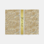 Couverture Polaire Paillettes et diamants d'or de Faux (Devant (Horizontal))