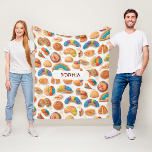 Couverture Polaire Pain de pain Retro Coloré Motif personnalisé