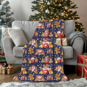 Couverture Polaire Pain d'épices et cacao chaud Noël