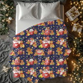 Couverture Polaire Pain d'épices et cacao chaud Noël