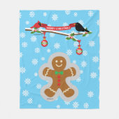 Couverture Polaire Pain d'épices, flocons de neige et oiseaux (Devant)