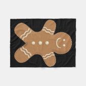 Couverture Polaire Pain d'épices Homme Cookie Biscuit Fun Nourriture  (Devant (Horizontal))