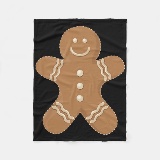 Couverture Polaire Pain d'épices Homme Cookie Biscuit Fun Nourriture  (Devant)