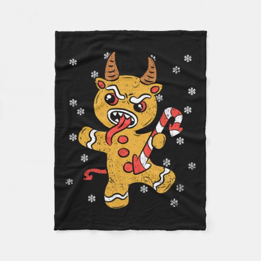 Couverture Polaire Pain d'épices Homme Krampus Pyjama de Noël X mas C (Devant)