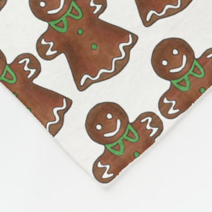 Couverture Polaire Pain d'épices Lady Christmas Cookie Holiday Baking