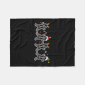 Couverture Polaire Pain d'épices Squelette Noël Radiologie Shir Xray (Devant (Horizontal))