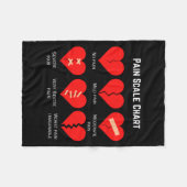 Couverture Polaire Pain Scale Chart Design For Funny Valentines Day  (Devant (Horizontal))