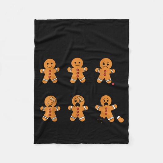 Couverture Polaire Pain Scale Funny Gingerbread Man Christmas Nurse H (Devant)