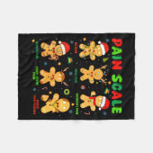 Couverture Polaire Pain Scale Funny Gingerbread Man Christmas Nurse H (Devant (Horizontal))