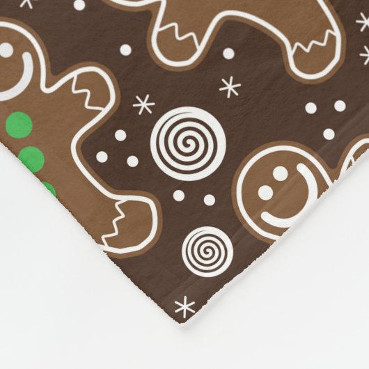Couverture Polaire Pains d'épices Brown Red Green Christmas (Coin)
