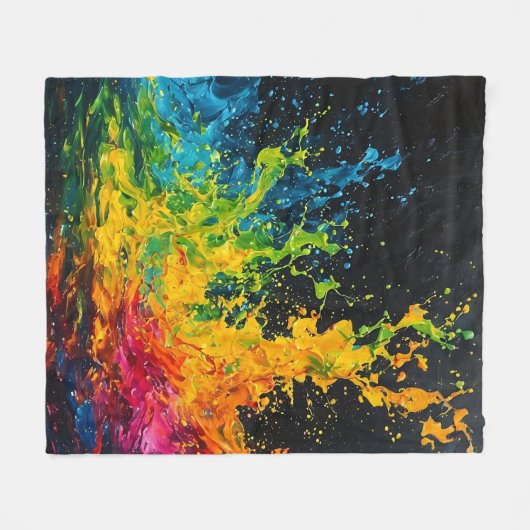 Couverture Polaire Paint coloré (Devant (Horizontal))