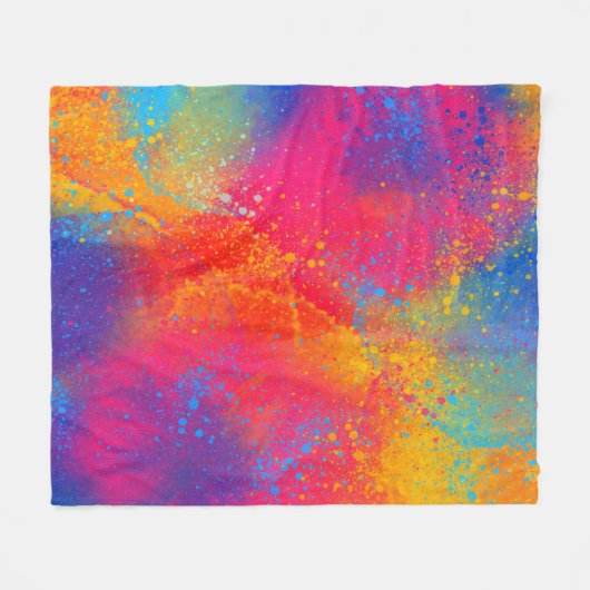 Couverture Polaire Paint Splateaux Blanche Toison (Devant (Horizontal))