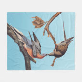 Couverture Polaire Paire Audubon de baiser des pigeons voyageurs (Devant (Horizontal))