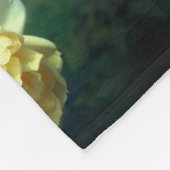 Couverture Polaire Paire de fleurs de rose jaune Abstrait (Coin)