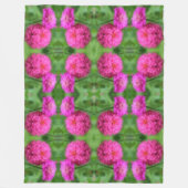 Couverture Polaire Paire de fleurs rose Zinnia Abstrait (Devant)