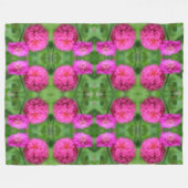 Couverture Polaire Paire de fleurs rose Zinnia Abstrait (Devant (Horizontal))