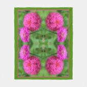 Couverture Polaire Paire de fleurs rose Zinnia Abstrait (Devant)
