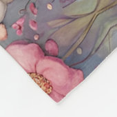 Couverture Polaire Paire de girafes dans un jardin pastel (Coin)