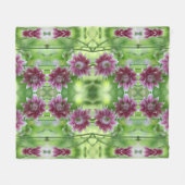 Couverture Polaire Paire Rouge Et Blanc Fleur Art Abstrait (Devant (Horizontal))