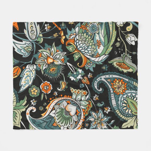 Couverture Polaire Paisley. A seamless pattern based on the tradition (Devant (Horizontal))