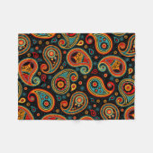 Couverture Polaire Paisley coloré élégant (Devant (Horizontal))