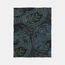 Paisley de turquoise, bleu et vert foncé