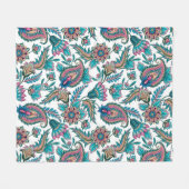 Couverture Polaire Paisley ethnique coloré motif (Devant (Horizontal))