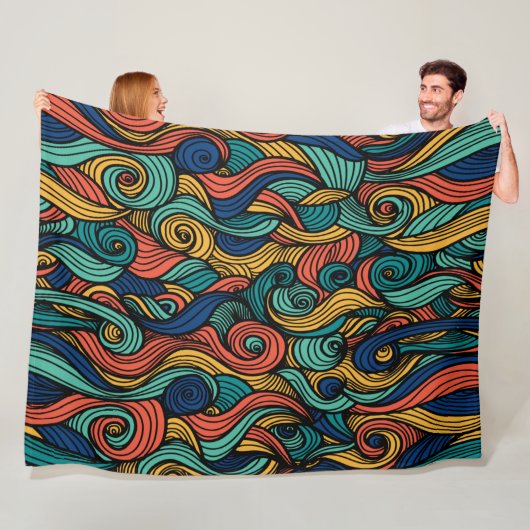 Couverture Polaire Paisley haché (En situation)