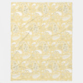 Couverture Polaire Paisley jaune (Devant)