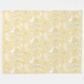 Couverture Polaire Paisley jaune (Devant (Horizontal))