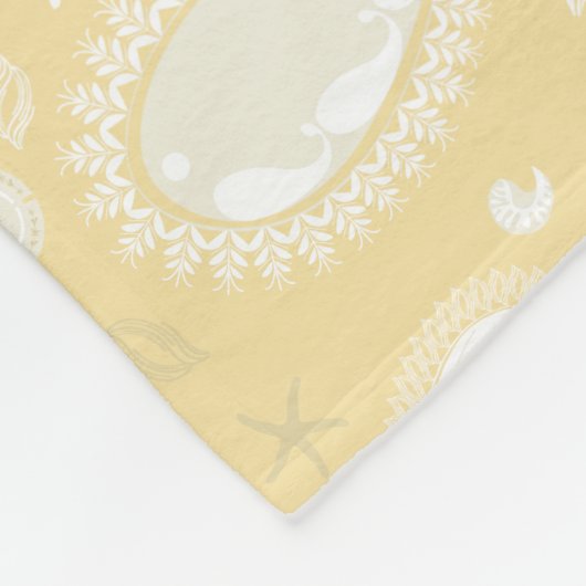 Couverture Polaire Paisley jaune (Coin)