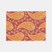 Couverture Polaire Paisley motif. Concombre turc. Maroon-orange c (Devant (Horizontal))