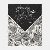 Couverture Polaire Paisley noir et blanc Grace Extraordinaire (Devant)