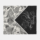 Couverture Polaire Paisley noir et blanc Grace Extraordinaire (Devant (Horizontal))
