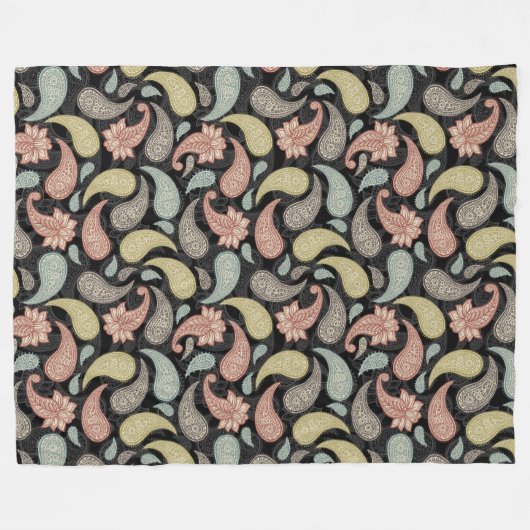 Couverture Polaire Paisley Pattern (Devant (Horizontal))