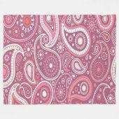 Couverture Polaire Paisley rose et blanc Paisley (Devant (Horizontal))