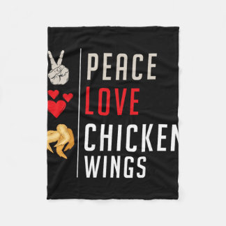 Couverture Polaire Paix Amour Ailes de Poulet