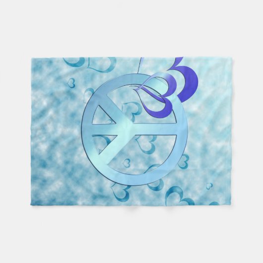 Couverture Polaire Paix bleue (Devant (Horizontal))