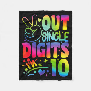 Couverture Polaire Paix dehors simples chiffres Im 10 chiffres Tie Dy