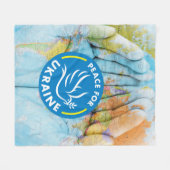 Couverture Polaire Paix pour l'Ukraine (Devant (Horizontal))