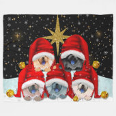 Couverture Polaire PAIX SUR TERRE 5 ombres Toison Blanche (Devant (Horizontal))