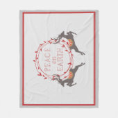 Couverture Polaire Paix sur Terre Reindee vacances (Devant)