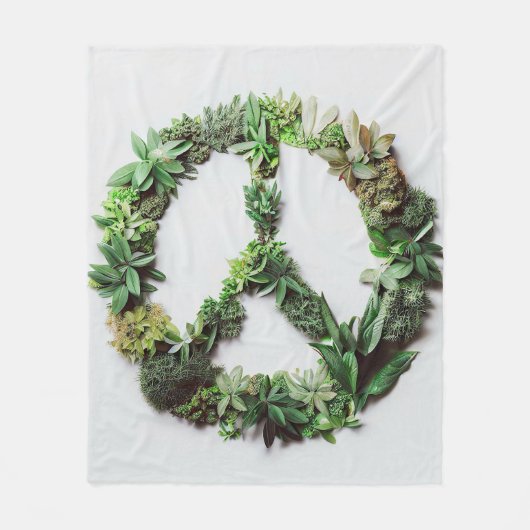 Couverture Polaire Paix verte (Devant)