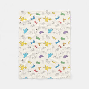 Couverture Polaire Pal de rue Sésame Motif Vintage coloré