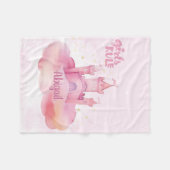 Couverture Polaire Palais des filles sur l'aquarelle Cloud rose (Devant (Horizontal))