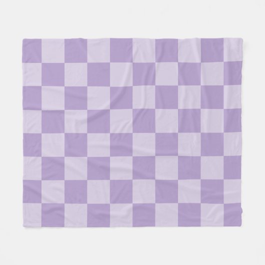 Couverture Polaire Pale and Pastel Purple Monotone Checkered (Devant (Horizontal))
