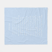 Couverture Polaire Pale Blue Custom Poem Song Lyric Quote  (Devant (Horizontal))