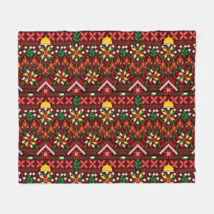 Couverture Polaire Palestine Tatreez Broderie traditionnelle