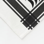 Couverture Polaire Palestinien Joranian kuffiya noir et blanc Fleec (Coin)